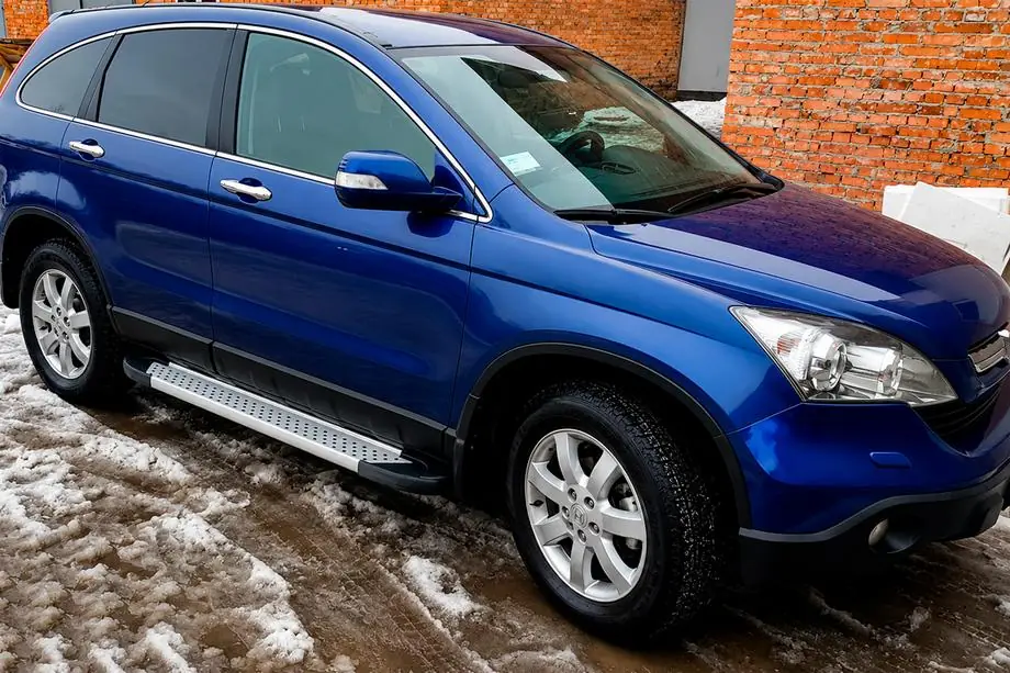 Honda CR-V 2007–2011 Zijsteps Allmond Grey (2 stuks, aluminium) Image