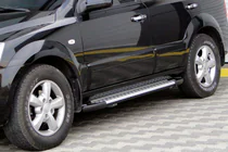 Kia Sorento I BL 2002–2009 Zijsteps Allmond Grey (2 stuks, aluminium) foto 1