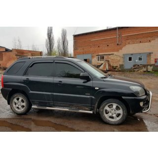 Sidebars (2 stuks, RVS) Kia Sportage 2004–2010 foto 2