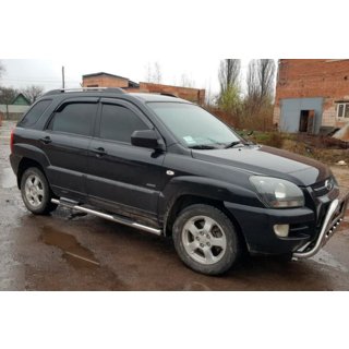 Sidebars (2 stuks, RVS) Kia Sportage 2004–2010 foto 3