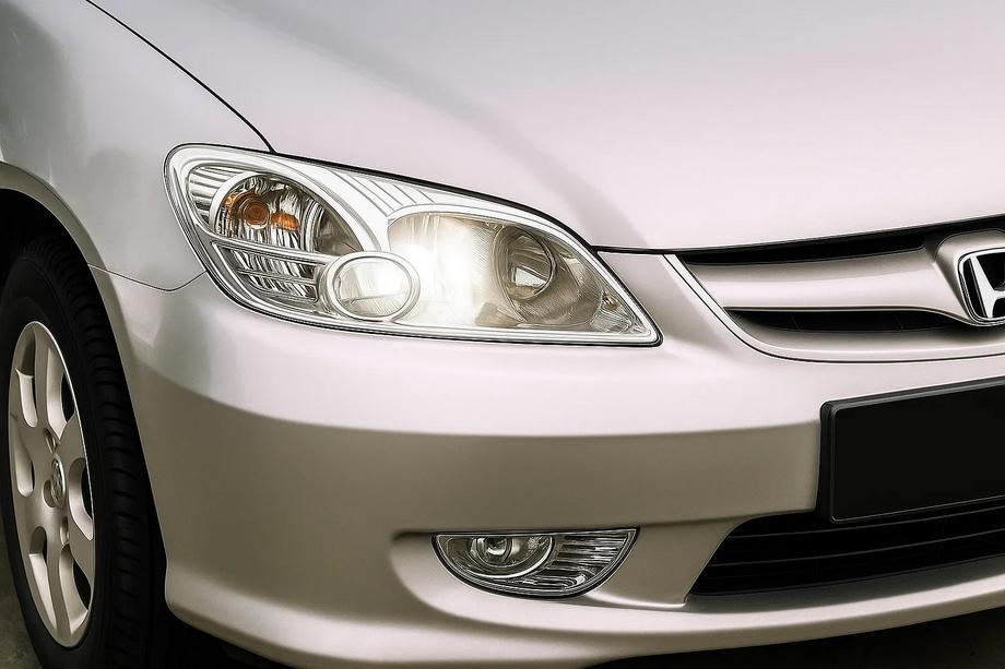 Honda Civic Sedan VII 2001–2006 Koplampcovers (set van 2 stuks, kunststof) Foto 1