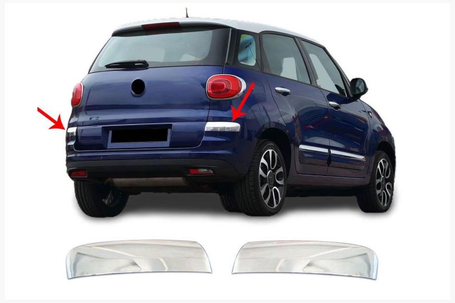 Fiat 500/500L 2013–2022 RVS bumperhoekbeschermers achter voor 500L 2018+ (set 2 stuks) Image