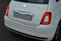 Fiat 500/500L 2013–2022 RVS achterbumper beschermlijst 3D/Cabrio (OmsaLine) foto 1