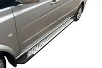 Mercedes Vito/V-klasse W447 2014– Side steps Allmond Grey (set van 2, aluminium) foto 1