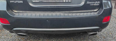 Hyundai Santa Fe 2 2006–2012 Kofferbakrand (RVS) foto 3