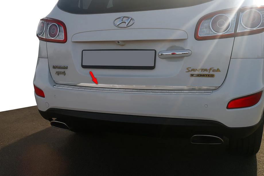 Hyundai Santa Fe 2 2006–2012 Kofferbakrand (RVS) Image