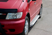 Mercedes Vito W638 1996–2003 Zijsteps Allmond Grey (2 stuks, aluminium) foto 1