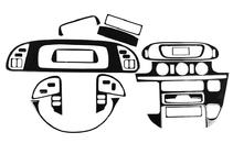 Mercedes Sprinter W901/902/903/904/905 1995–2006 (cdi, 2000-2006) Dashboardpanelen sierlijsten (Meric) Titanium foto 5