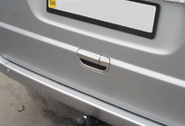 Mercedes Vito W639 2004–2014 RVS cover voor achterdeurhendel Carmos - Turks staal foto 2