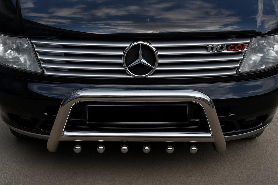 Mercedes Vito W638 1996–2003 Grille sierlijsten (set van 10 stuks, RVS) OmsaLine - Italiaans roestvrij staal Image
