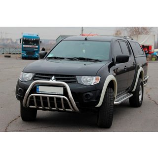 Bullbar (RVS) Mitsubishi L200 2006–2015 foto 3