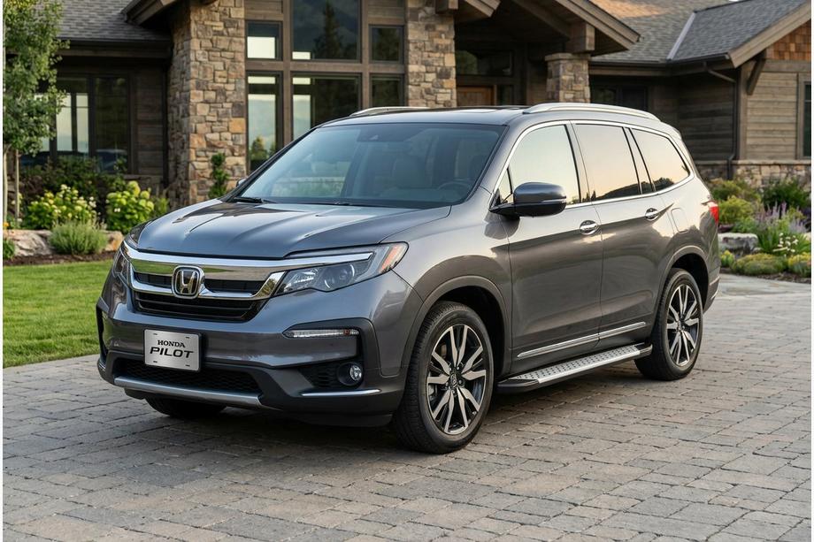Honda Pilot 2015–2022 Side steps Allmond Grey (set van 2, aluminium) Image