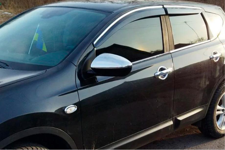 Nissan Qashqai 2007–2010 RVS spiegelkappen (2 stuks) Foto 3