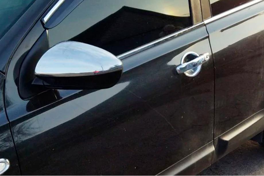 Nissan Qashqai 2007–2010 RVS spiegelkappen (2 stuks) Foto 4