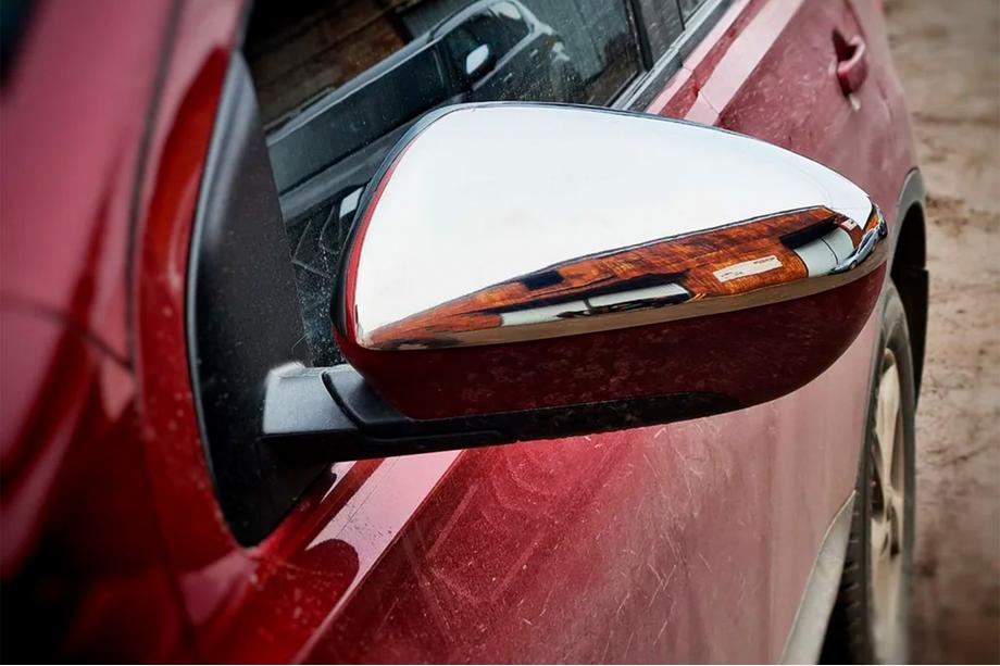 Nissan Qashqai 2007–2010 RVS spiegelkappen (2 stuks) Foto 6