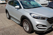 Hyundai Tucson TL 2016–2021 Side steps Allmond Grey (2 stuks, aluminium) foto 1