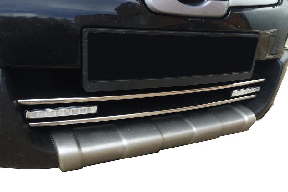 Nissan Qashqai 2007–2010 Sierstrips voor onderste grille (2 st., RVS) Carmos - Turks staal Image