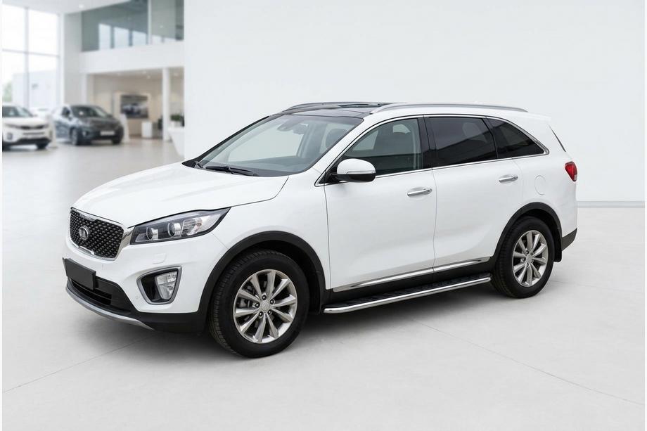 Kia Sorento III UM 2014–2020 Maydos V1 zijtreden (set 2 stuks, aluminium + RVS) Image