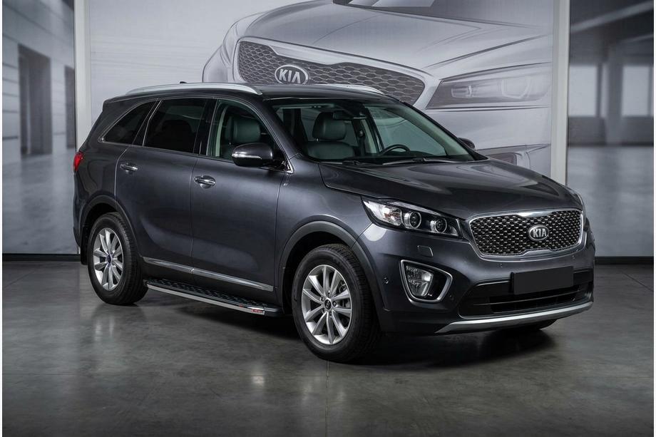 Kia Sorento III UM 2014–2020 BlackLine side steps (2 stuks, aluminium) Image