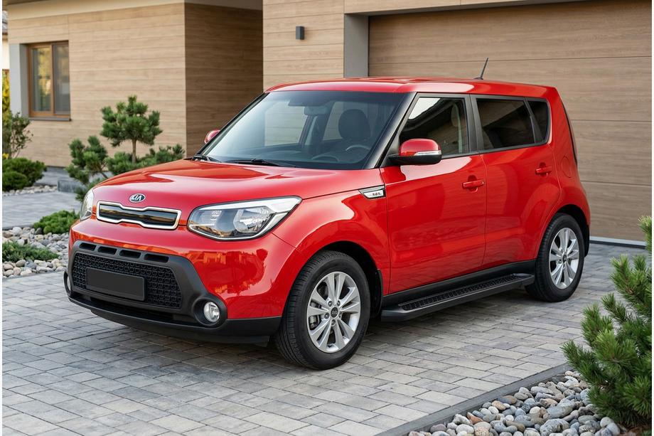 Kia Soul II 2013–2018 Allmond Black side steps (2 st., aluminium) Image