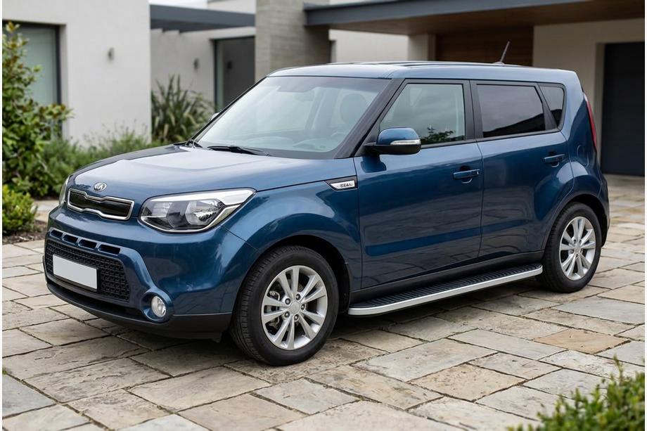 Kia Soul II 2013–2018 Side steps Tayga Grey (set van 2, aluminium) Image