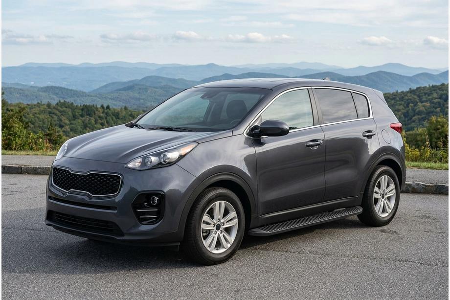 Kia Sportage 2015–2021 Side steps Tayga Black (2 stuks, aluminium) Image