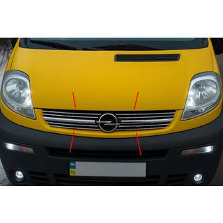 RVS sierlijsten voor grille 2001-2007 (8 stuks, RVS) Opel Vivaro 2001–2015 foto 1