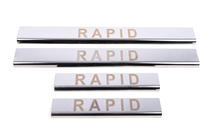 Skoda Rapid 2012–2019 Carmos V1 RVS instaplijsten (set 4 stuks) foto 2