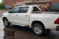Toyota Hilux 2015– Side steps Allmond Grey (2 stuks, aluminium) foto 5