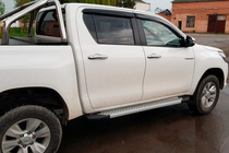 Toyota Hilux 2015– Side steps Allmond Grey (2 stuks, aluminium) foto 7
