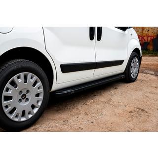 Side steps Rainbow Black (set 2 st., aluminium profiel) Fiat Fiorino/Qubo 2008–2024 foto 1