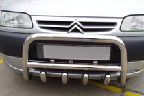 Citroen Berlingo 1996–2008 Bullbar QT006 (RVS) foto 1