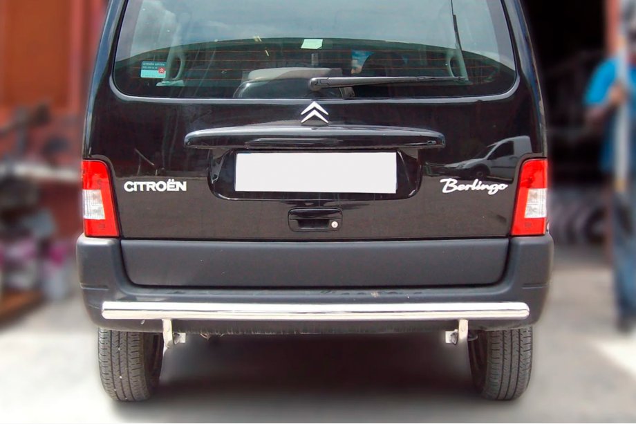 Citroen Berlingo 1996–2008 RVS achterbeschermbeugel Foto 1