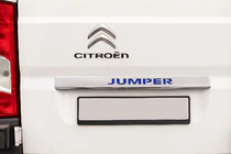 Citroen Jumper 2007–2025 Chroom sierstrip boven kenteken met blauwe LED (RVS) foto 1