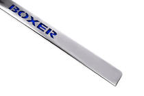 Peugeot Boxer 2006–2025 Chroom sierstrip boven kenteken met blauwe LED (RVS) foto 3