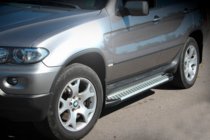 BMW X5 E53 1999–2006 Side steps Allmond Grey (set van 2, aluminium) foto 1