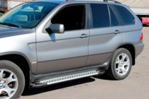 BMW X5 E53 1999–2006 Side steps Allmond Grey (set van 2, aluminium) foto 3