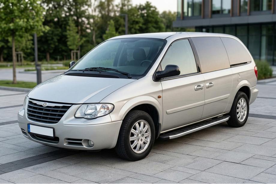 Chrysler Voyager 2001–2007 Fullmond side steps (2 stuks, aluminium) Image