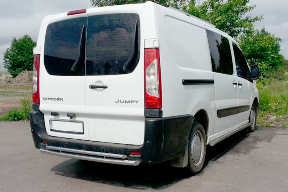 Citroen Jumpy 2007–2017 Dubbele achterbeugel (RVS) Image