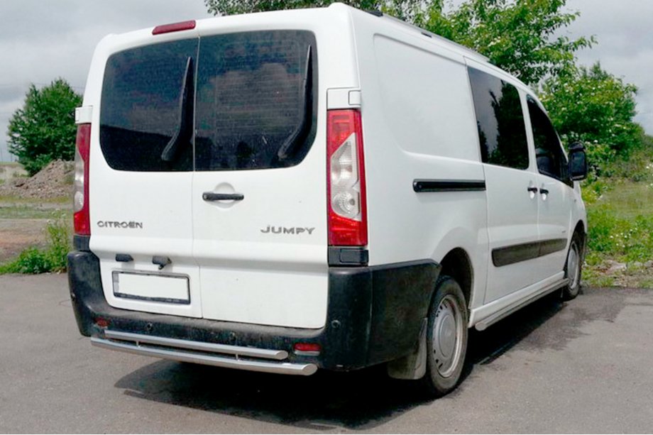 Peugeot Expert 2007–2016 Dubbele achterbeschermbeugel AK-002 (RVS) Image