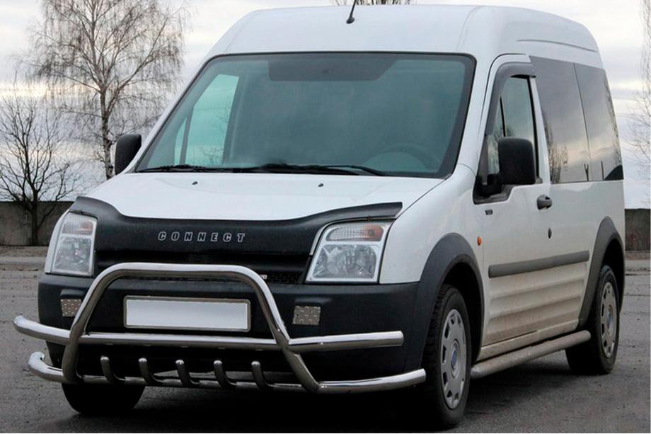 Ford Connect 2002–2006 Bullbar met dubbele buizen WT004-Plus (RVS) Image