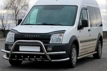 Ford Connect 2006–2009 Bullbar met dubbele buizen WT003-Plus-2 (RVS) foto 2