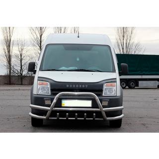 Bullbar met dubbele buizen WT003-Plus-2 (RVS) Ford Connect 2006–2009 foto 1