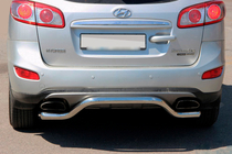 Hyundai Santa Fe 2 2006–2012 Achterbeschermbeugel AK007-2 (RVS) foto 1