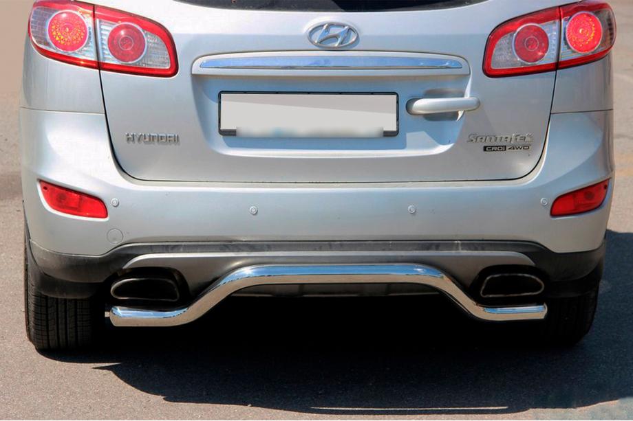 Hyundai Santa Fe 2 2006–2012 Achterbeschermbeugel AK007-2 (RVS) Image