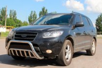 Hyundai Santa Fe 2 2006–2012 Bullbar WT002 (RVS) foto 2