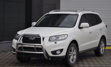 Hyundai Santa Fe 2 2006–2012 Bullbar WT018 (RVS) foto 1
