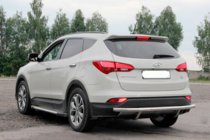 Hyundai Santa Fe 3 2012–2018 Achterbeschermbeugel AK002 (RVS) foto 3