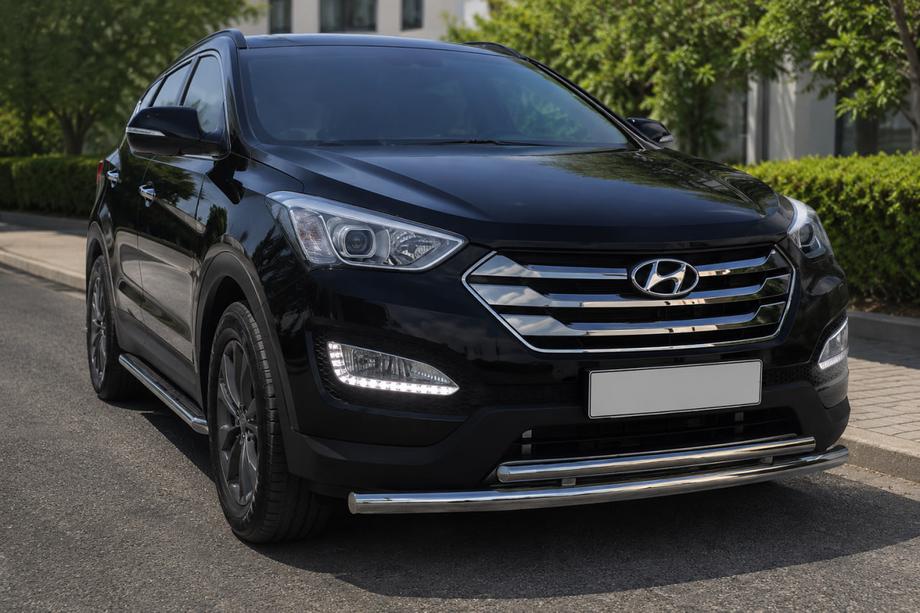 Hyundai Santa Fe 3 2012–2018 Frontbeschermbeugel ST014 (RVS) Image