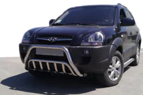 Hyundai Tucson JM 2004– Bullbar WT002 (RVS) foto 1